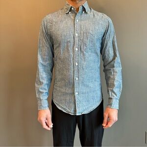 J Crew Men's Blue Chambray Shirt